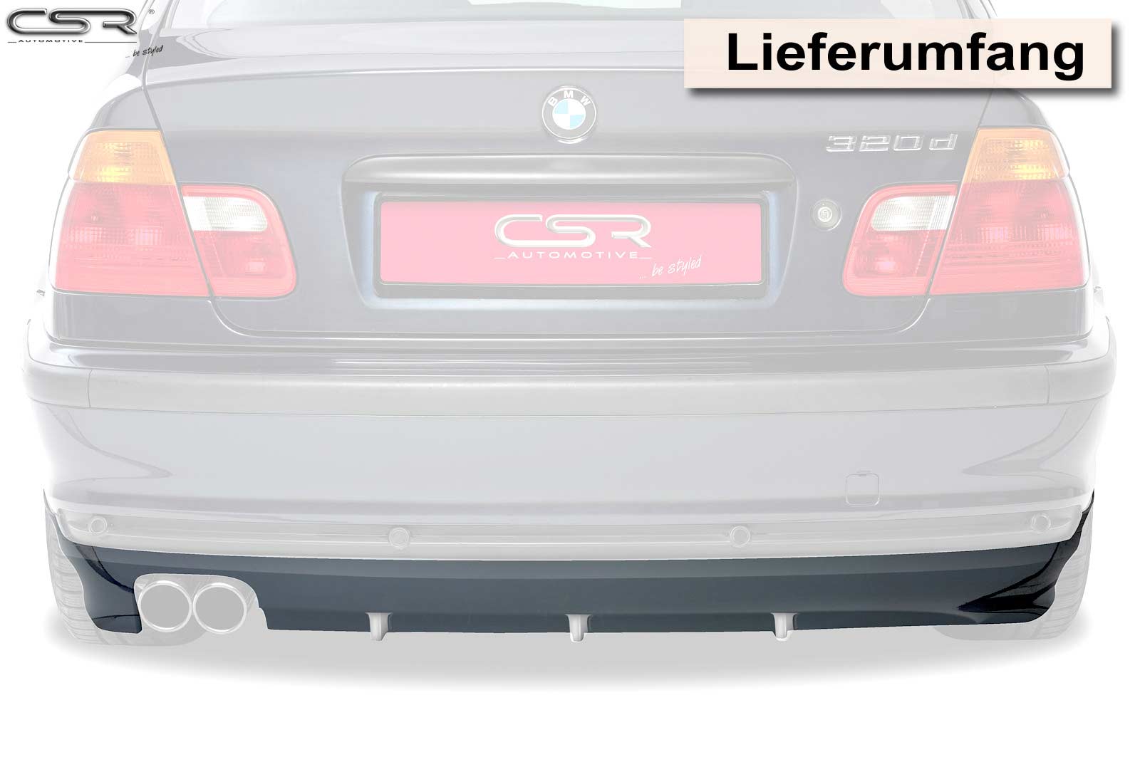 Diffusor | Heckansatz für BMW 3er E46 Limo / Touring HA134