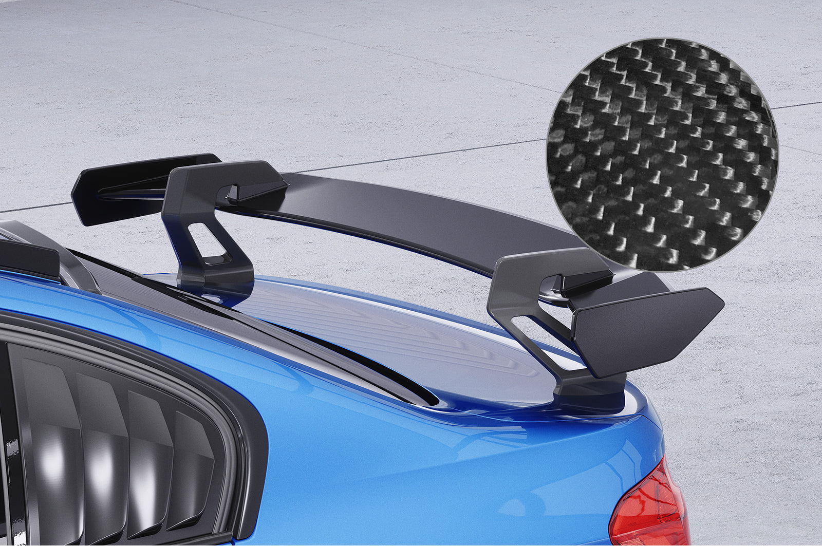 Schwanenhals Heckflügel mit ABE für BMW 3er F30 / M3 F80 Limousine SHF003-D01-F002-C