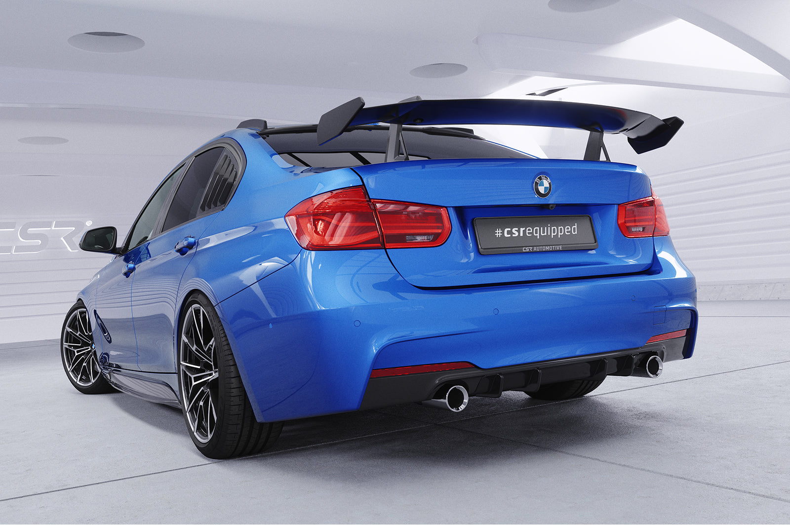Schwanenhals Heckflügel mit ABE für BMW 3er F30 / M3 F80 Limousine SHF003-D02-F002-F-L