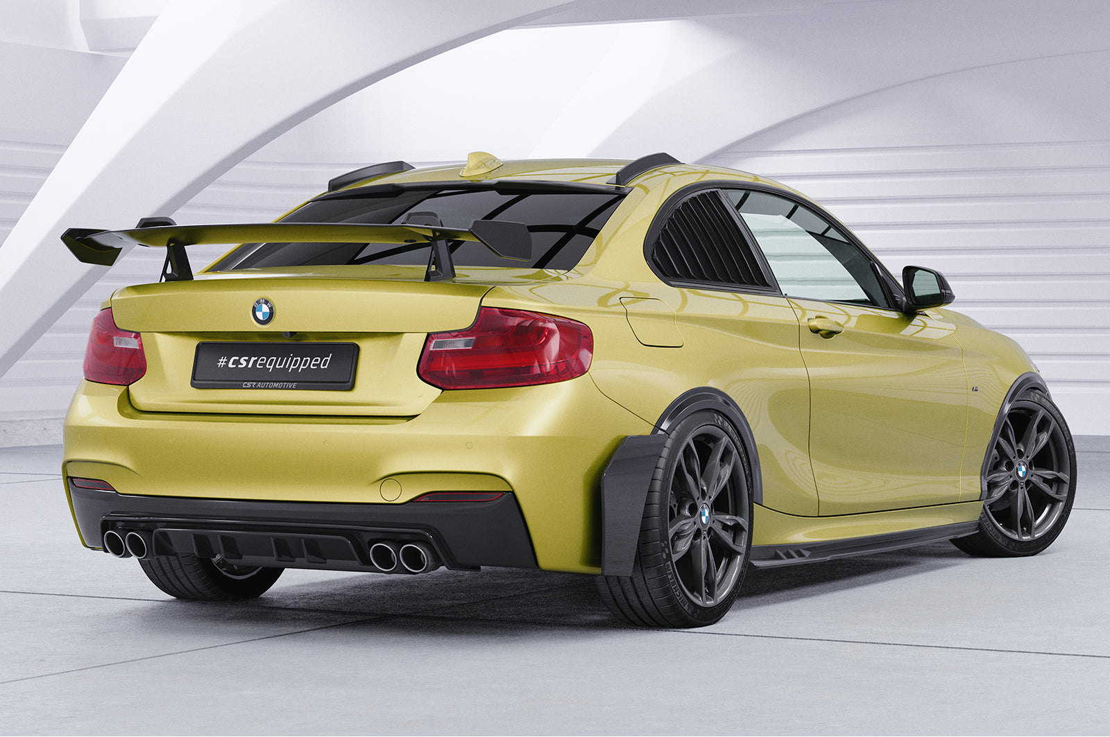 Schwanenhals Heckflügel mit ABE für BMW 2er/M2 F22/F23/F87 Coupe SHF011-D02-F002-C