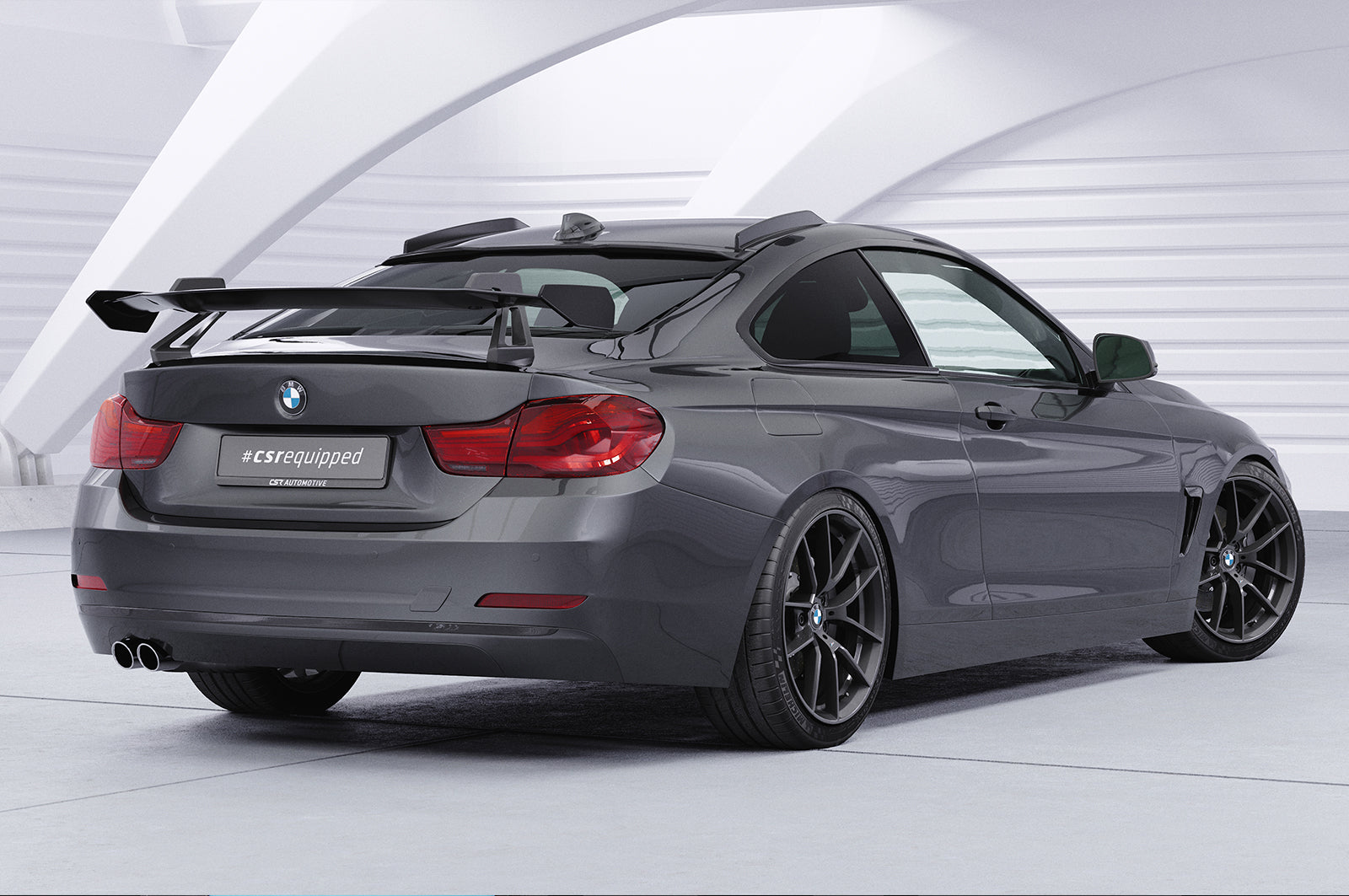 Schwanenhals Heckflügel mit ABE für BMW 4er F32 Coupe SHF015-D01-F002-C