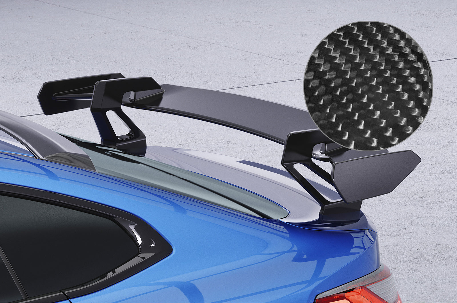 Schwanenhals Heckflügel mit ABE für BMW 4er / i4 G26 Gran Coupe SHF025-D01-F002-F-L
