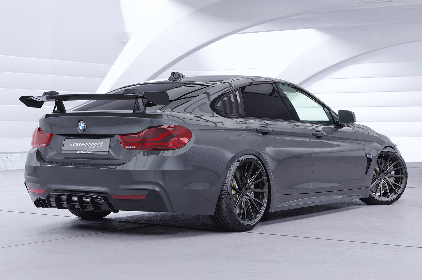 Schwanenhals Heckflügel mit ABE für BMW 4er F36 Gran Coupe SHF027-D02-F002-C