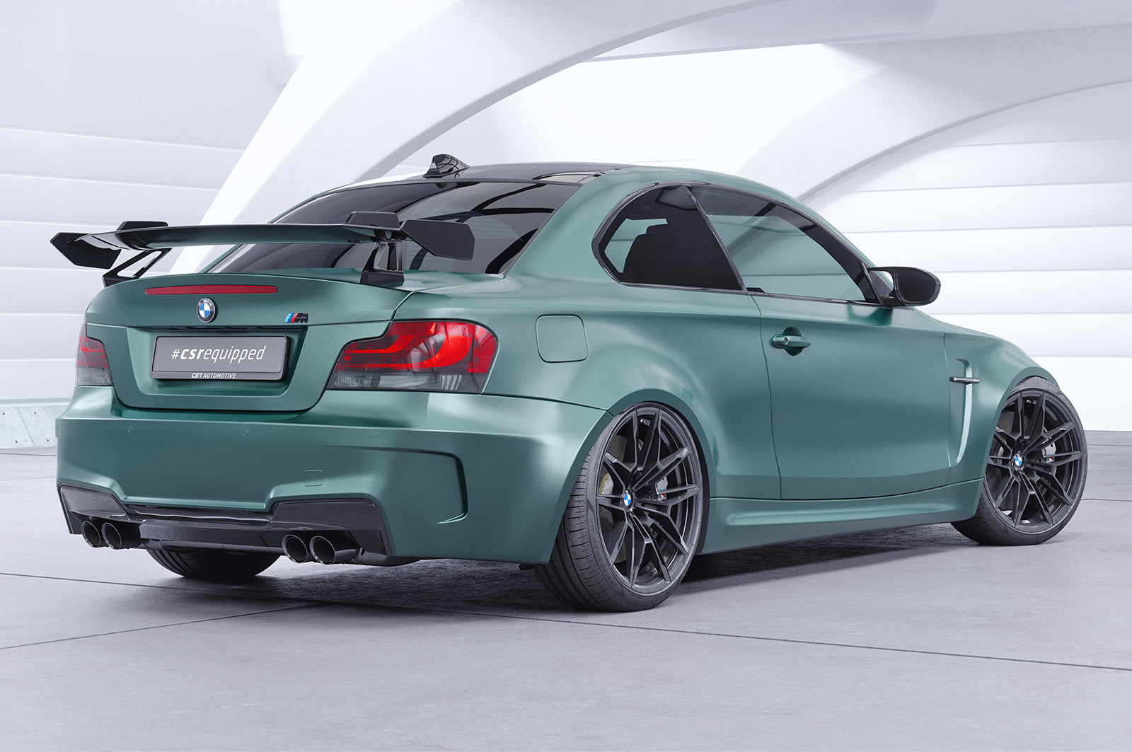 Schwanenhals Heckflügel mit ABE für BMW 1er / M1 E82 Coupe SHF043-D01-F002-F-L