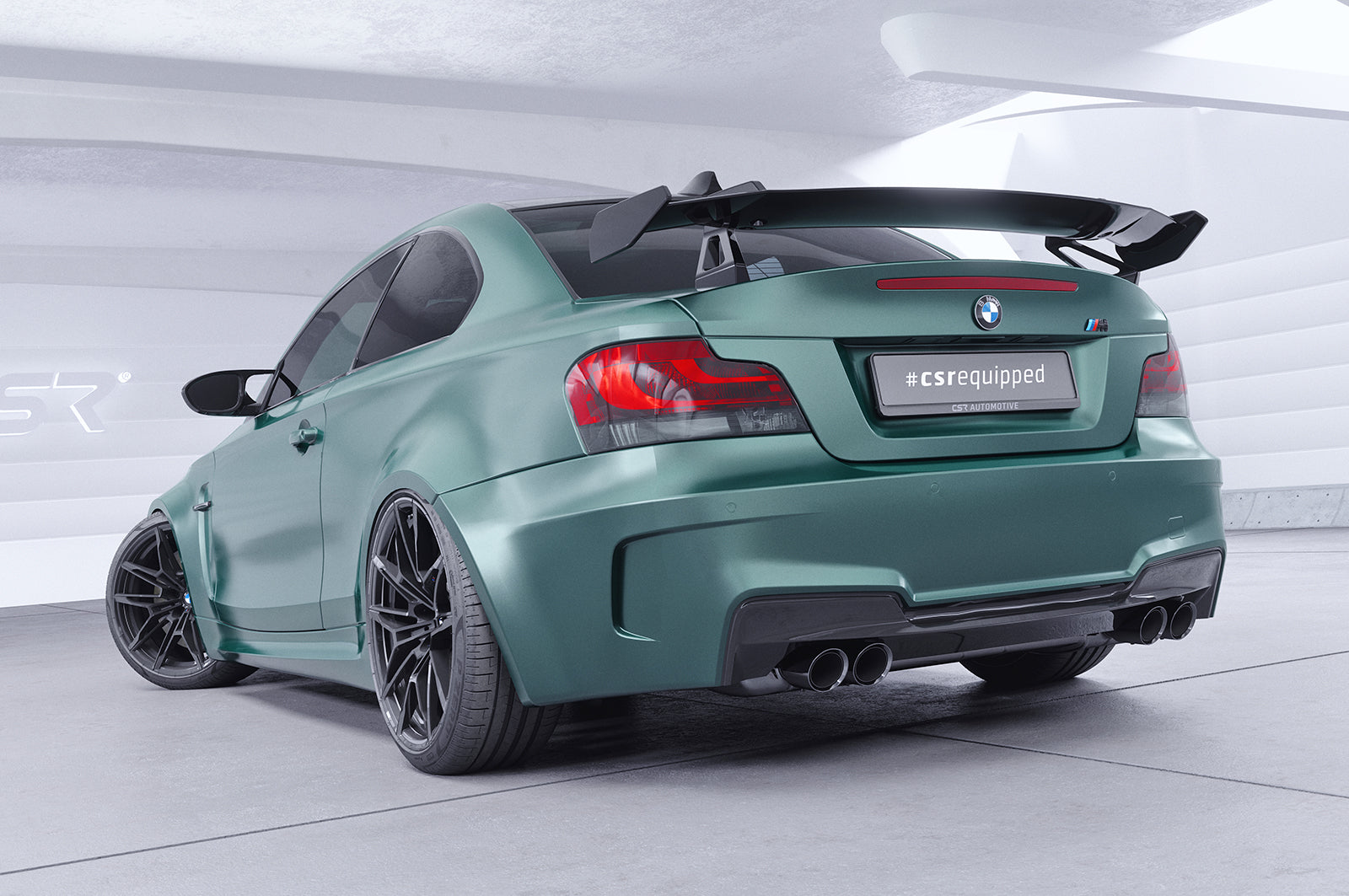 Schwanenhals Heckflügel mit ABE für BMW 1er / M1 E82 Coupe SHF043-D01-F002-F-L