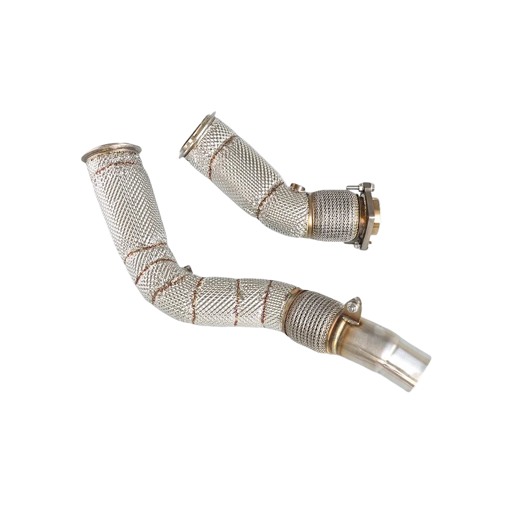Edelstahl Downpipes mit und ohne Thermoisolierung passend für den S55 Motor