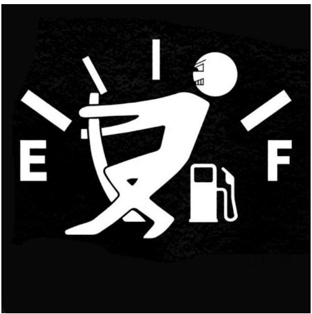 Pull Fuel Tank Sticker
