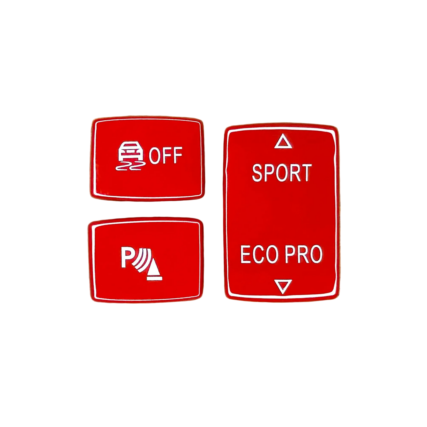 Farbige Fahrmodi-Knöpfe