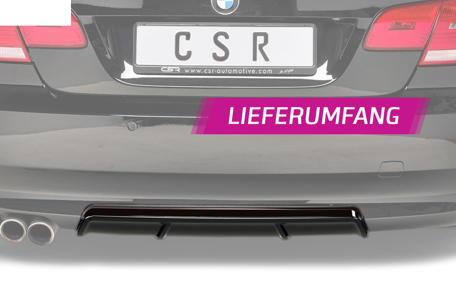 Diffusor | Heckansatz mit ABE für BMW 3er E92 / E93 HA250