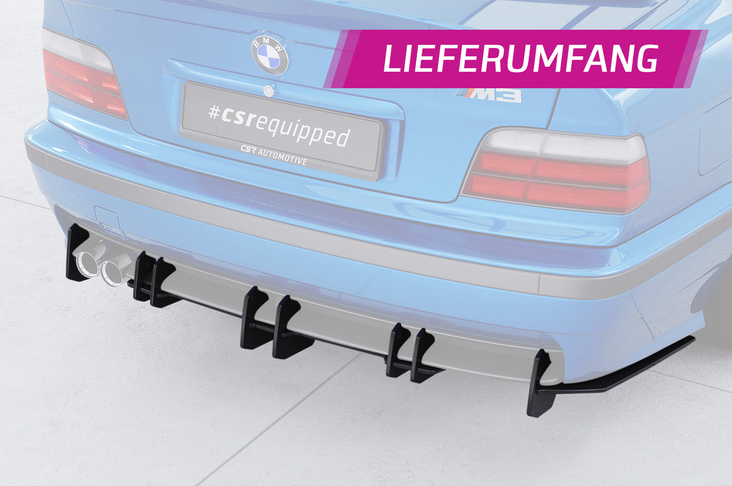 Racing Diffusor | Heckansatz für BMW 3er E36 M-Paket HA438