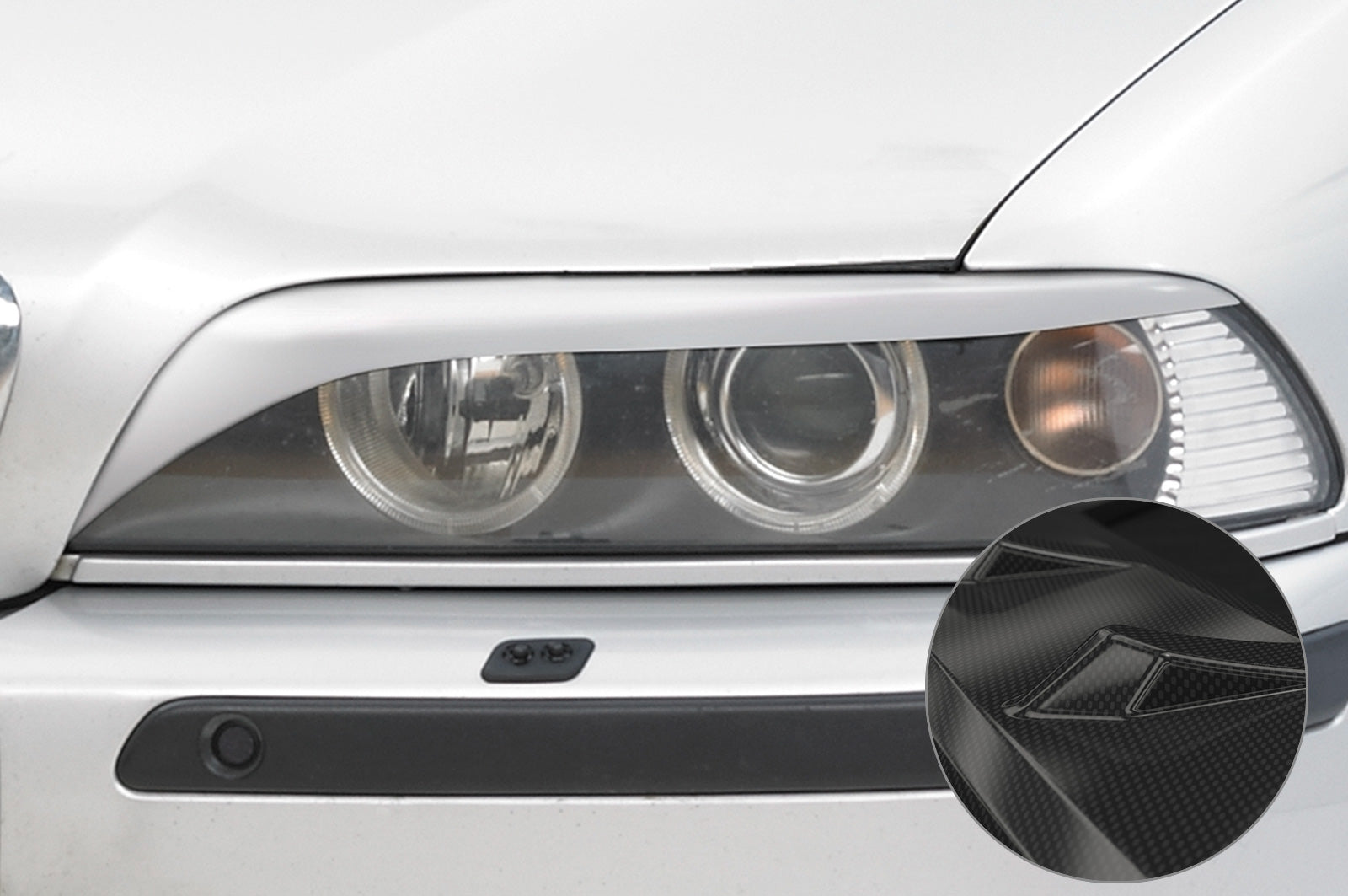 Scheinwerferblenden Carbon Look für BMW 5er E39 SB060-C