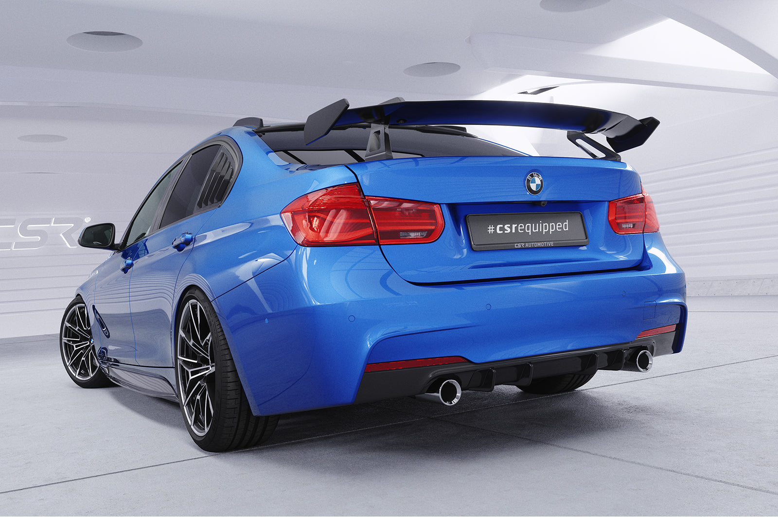 Schwanenhals Heckflügel mit ABE für BMW 3er F30 / M3 F80 Limousine SHF003-D01-F002-F-L