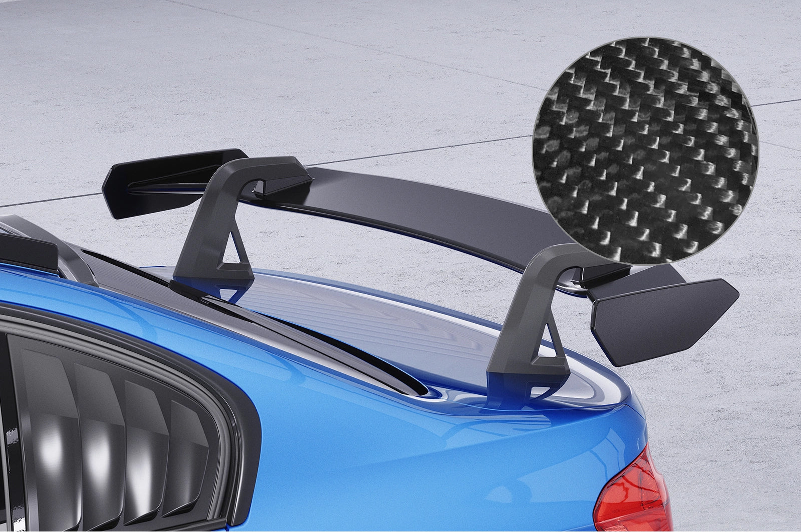Schwanenhals Heckflügel mit ABE für BMW 3er F30 / M3 F80 Limousine SHF003-D02-F002-C