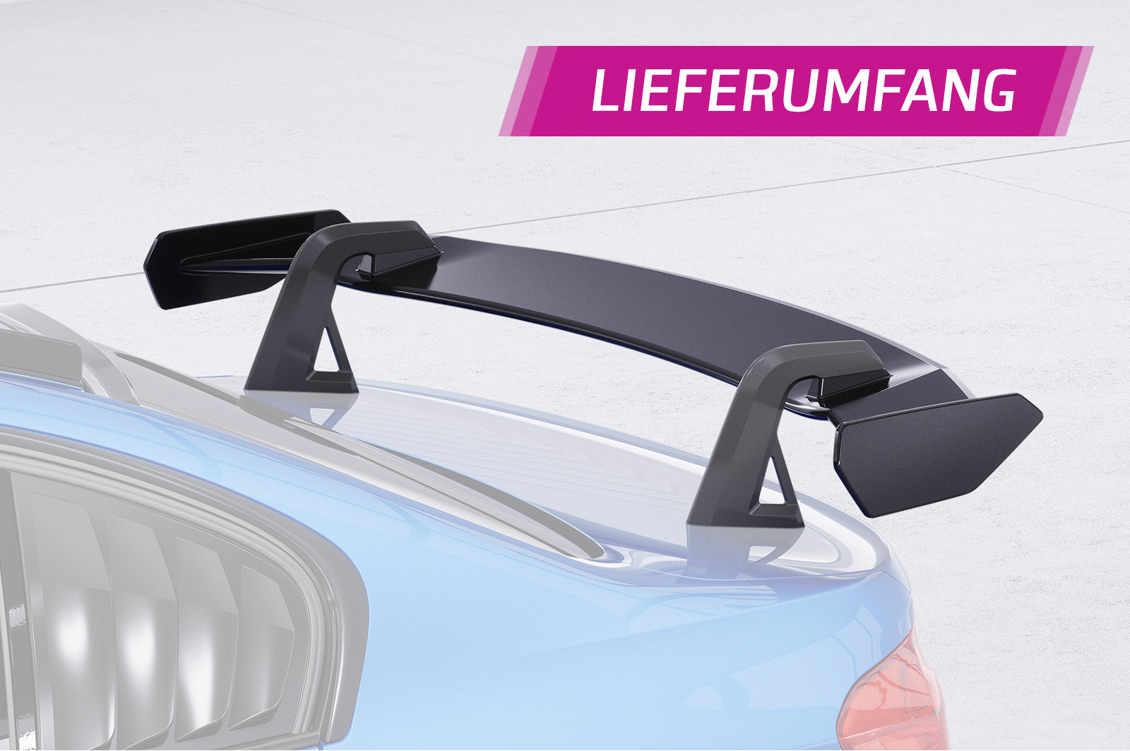 Schwanenhals Heckflügel mit ABE für BMW 3er F30 / M3 F80 Limousine SHF003-D02-F002-F-L