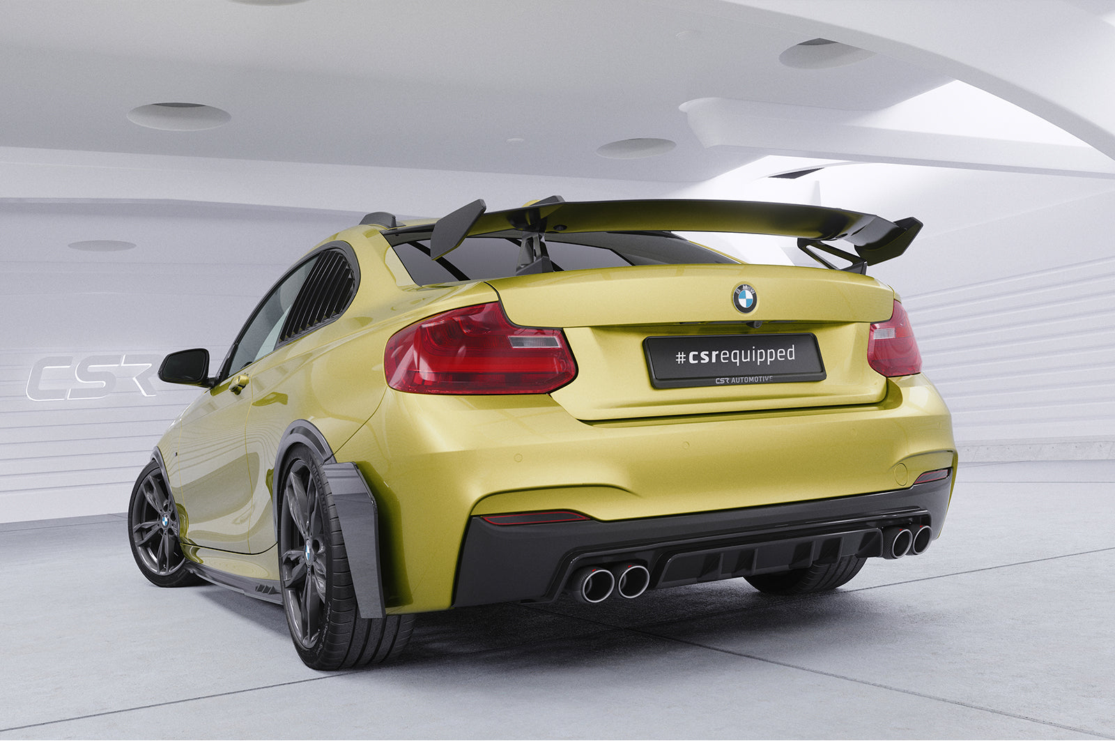 Schwanenhals Heckflügel mit ABE für BMW 2er/M2 F22/F23/F87 Coupe SHF011-D01-F002-C