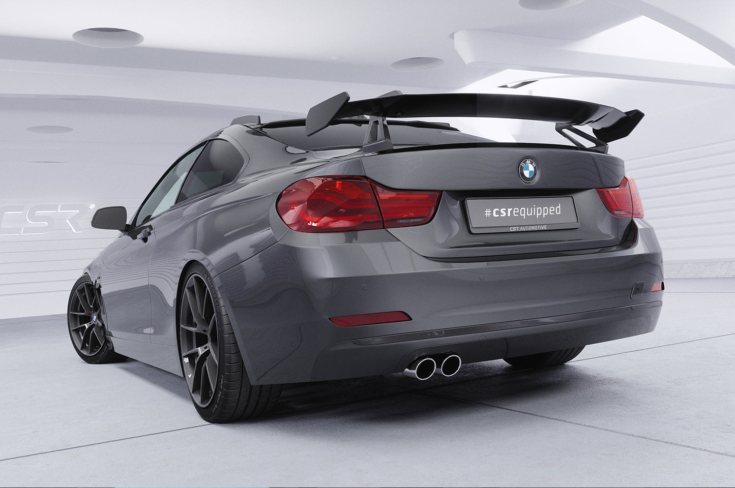 Schwanenhals Heckflügel mit ABE für BMW 4er F32 Coupe SHF015-D01-F