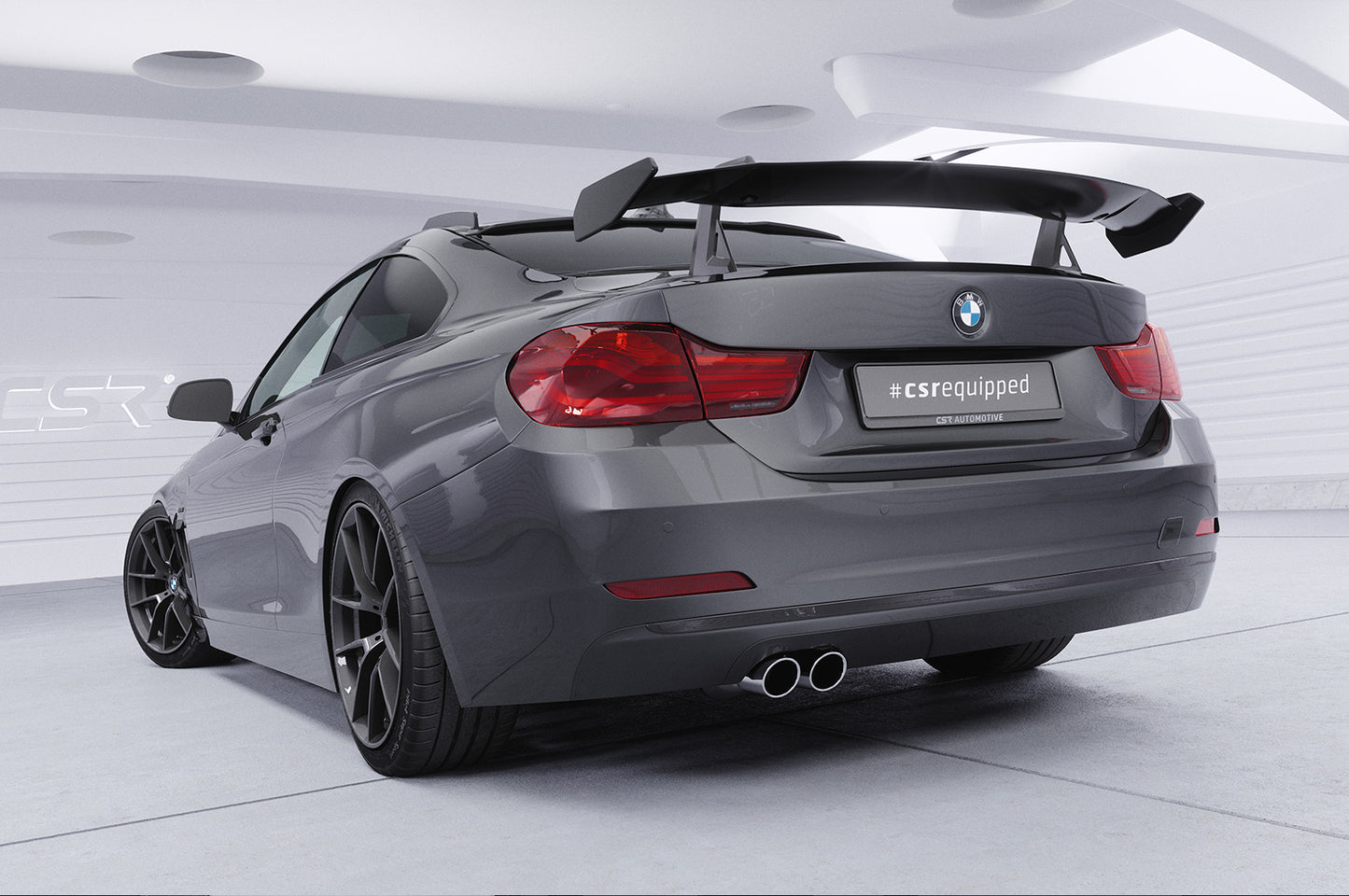 Schwanenhals Heckflügel mit ABE für BMW 4er F32 Coupe SHF015-D02-F