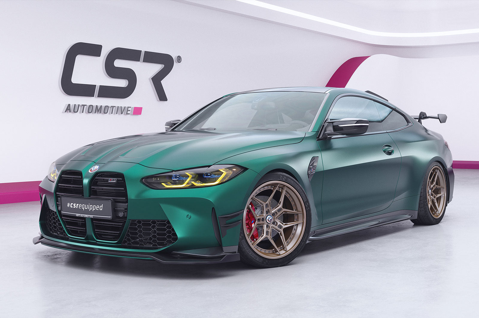 Schwanenhals Heckflügel mit ABE für BMW 4er G22 / M4 G82 Coupe SHF017-D02-F002-F-L