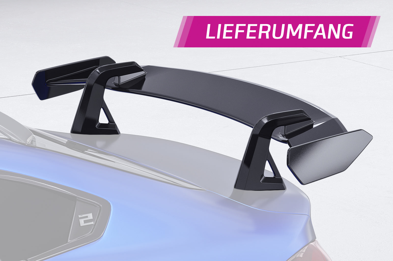 Schwanenhals Heckflügel mit ABE für BMW 2er F74 Gran Coupe SHF026-D02-F002-F-L