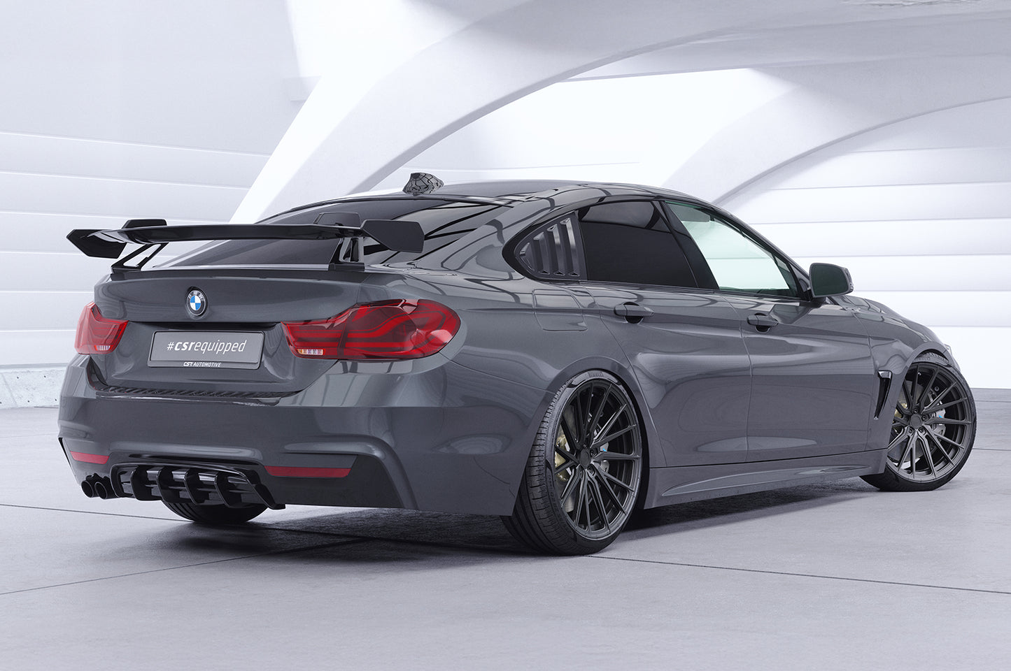 Schwanenhals Heckflügel mit ABE für BMW 4er F36 Gran Coupe SHF027-D01-F
