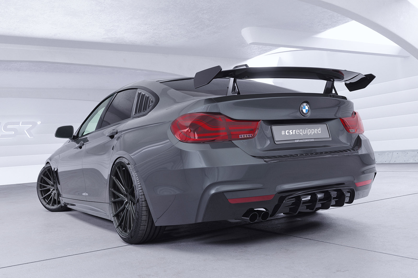 Schwanenhals Heckflügel mit ABE für BMW 4er F36 Gran Coupe SHF027-D02-F002-C