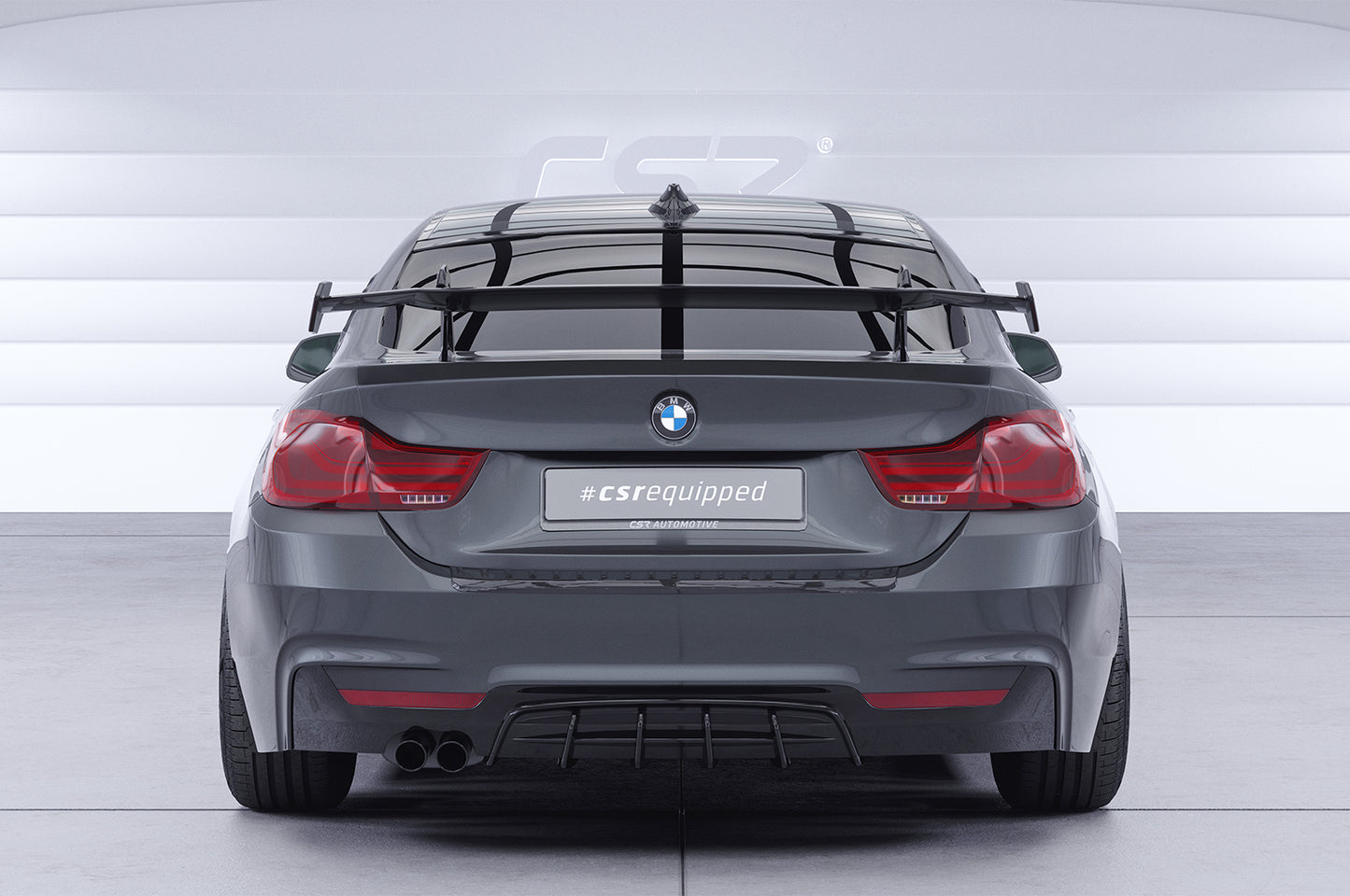 Schwanenhals Heckflügel mit ABE für BMW 4er F36 Gran Coupe SHF027-D02-F