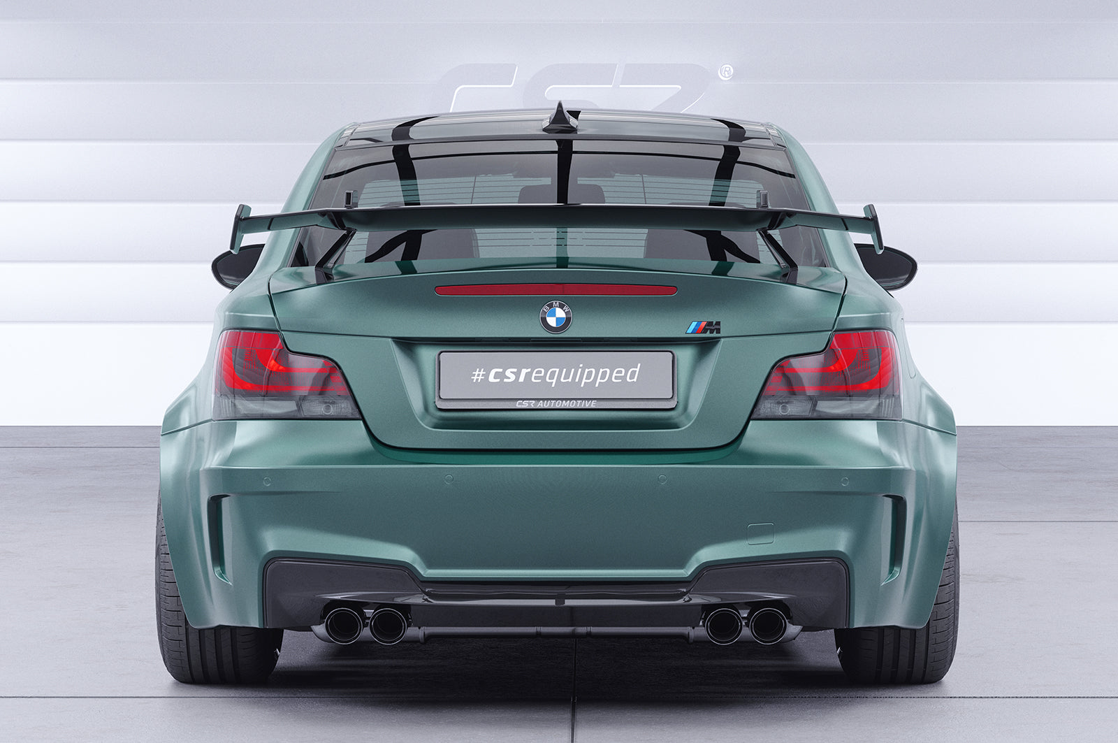 Schwanenhals Heckflügel mit ABE für BMW 1er / M1 E82 Coupe SHF043-D01-F002-F-L