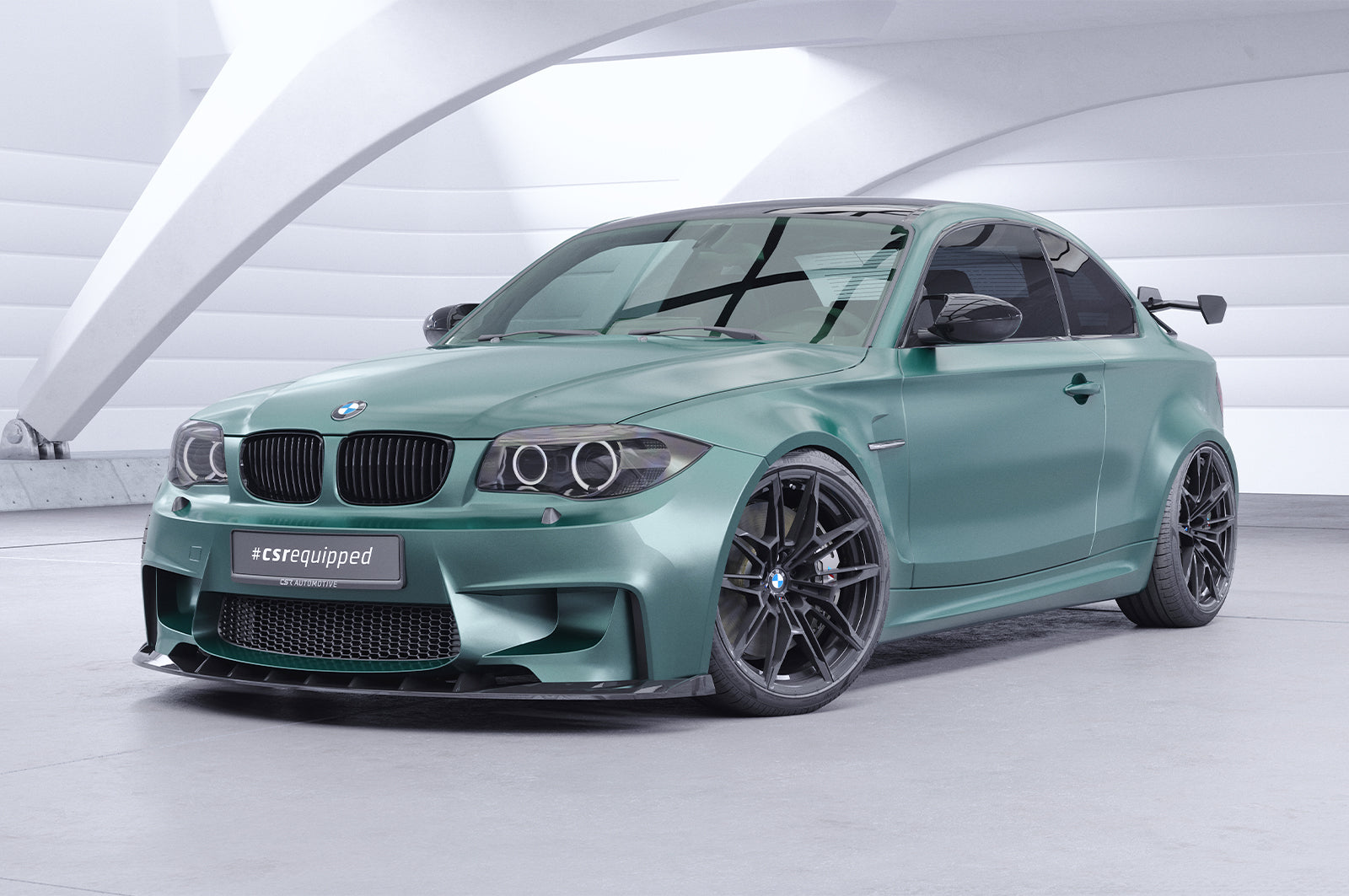 Schwanenhals Heckflügel mit ABE für BMW 1er / M1 E82 Coupe SHF043-D01-F002-F-L