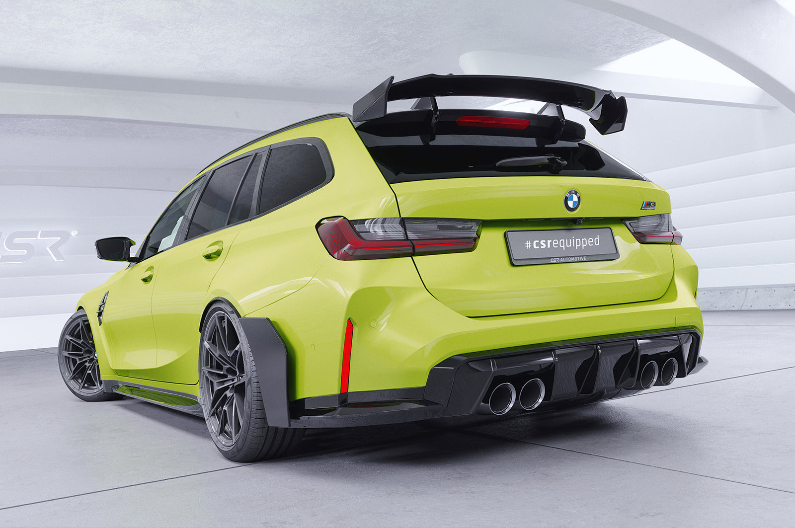 Schwanenhals Heckflügel mit ABE für BMW 3er G21/ M3 G81 Touring SHF053-F004-F-L