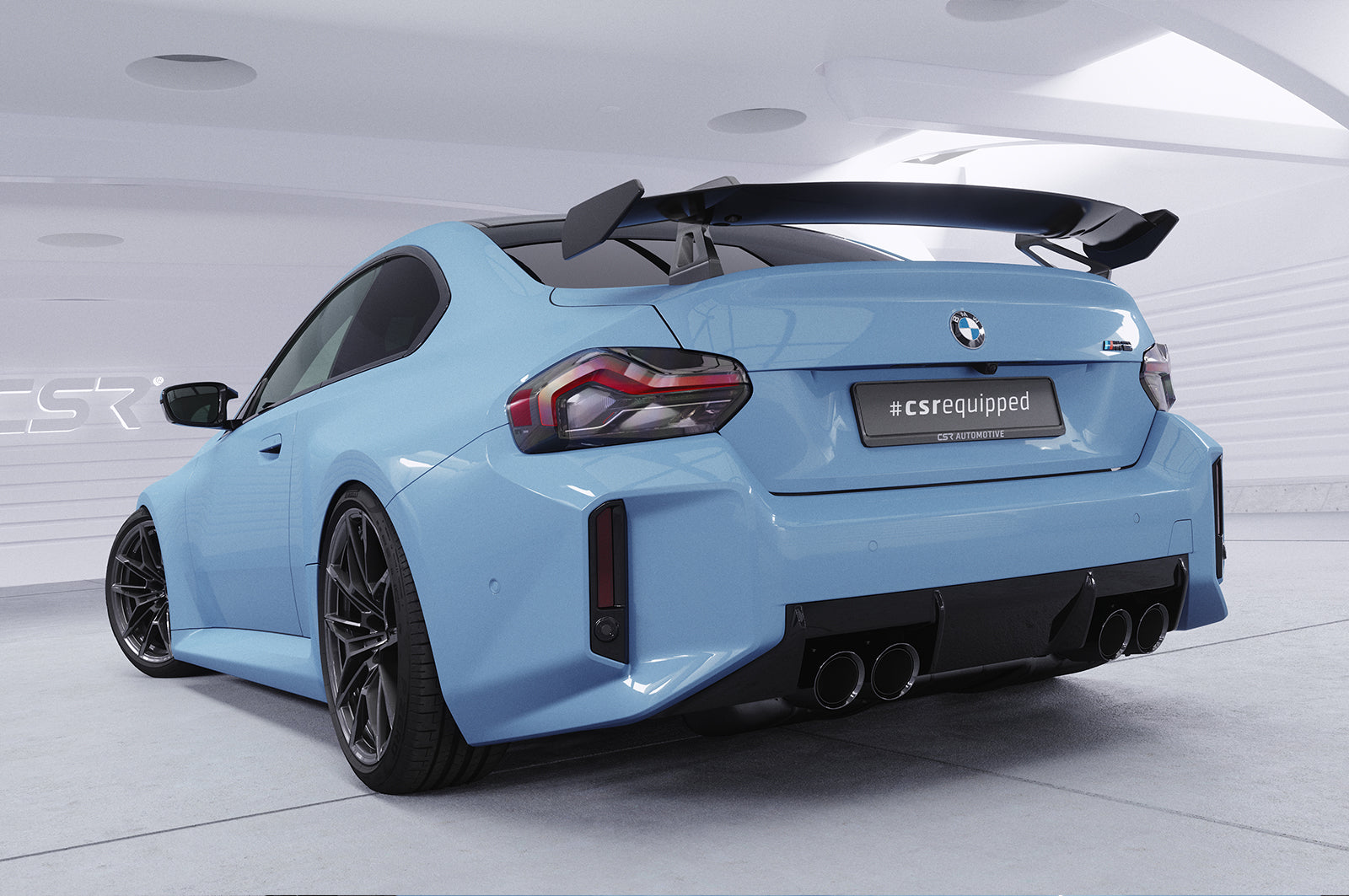Schwanenhals Heckflügel mit ABE für BMW 2er G42 / M2 G87 Coupe SHF056-D01-F002-F-L