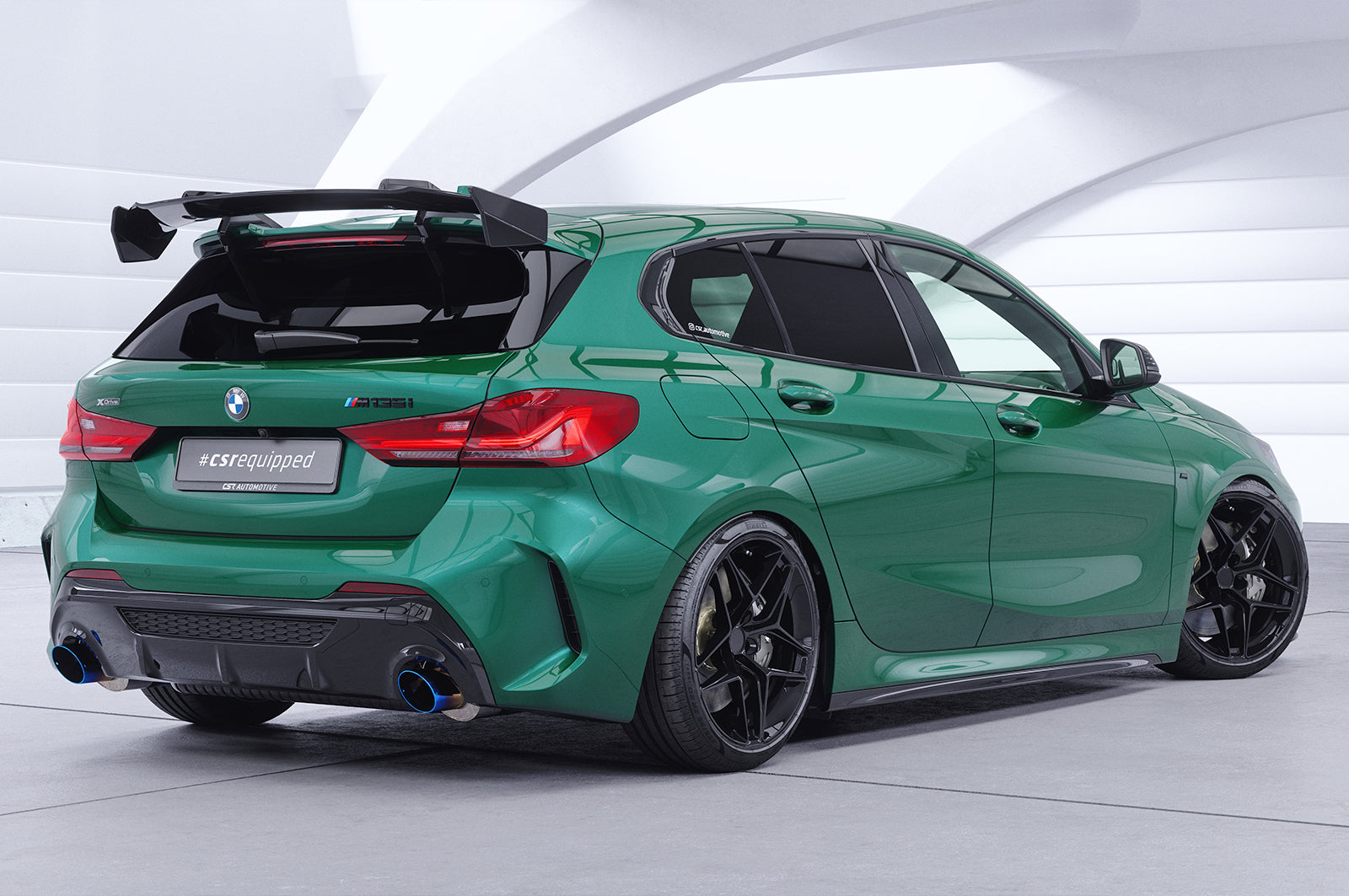 Schwanenhals Heckflügel mit ABE für BMW 1er F40 M135 / M Sportpaket Pro SHF072-F004-F-L