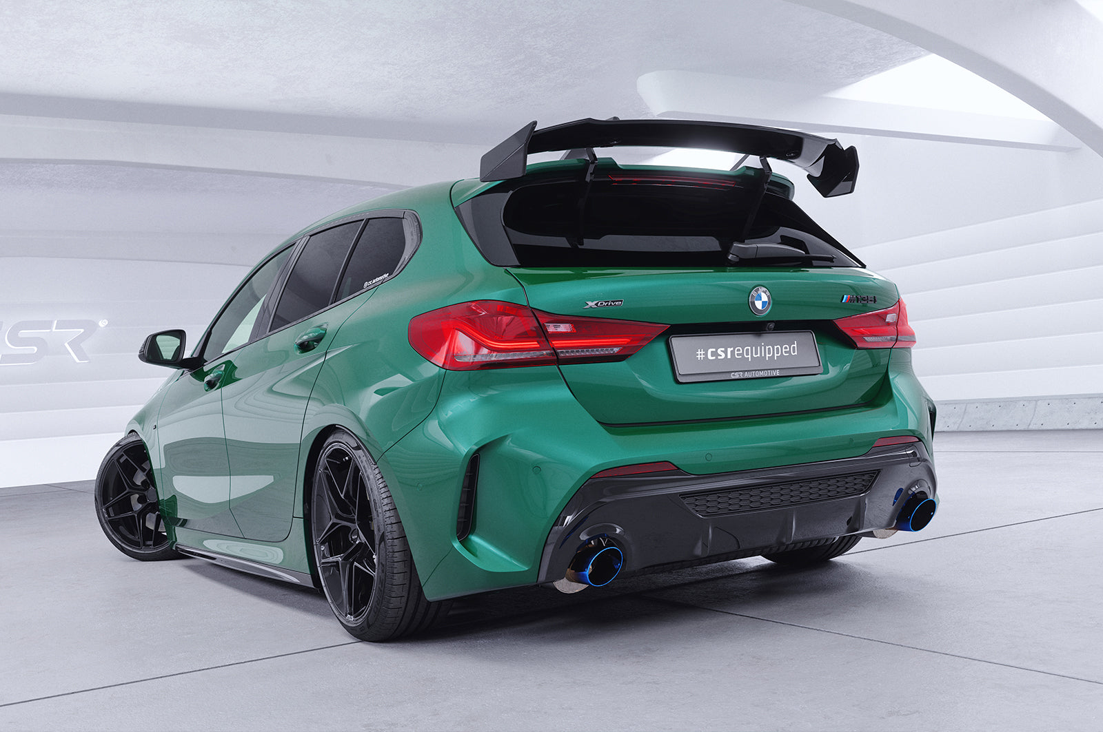 Schwanenhals Heckflügel mit ABE für BMW 1er F40 M135 / M Sportpaket Pro SHF072-F004-F-L