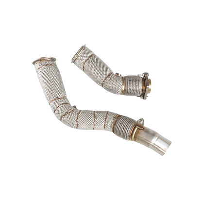 Edelstahl Downpipes mit und ohne Thermoisolierung passend für den S55 Motor